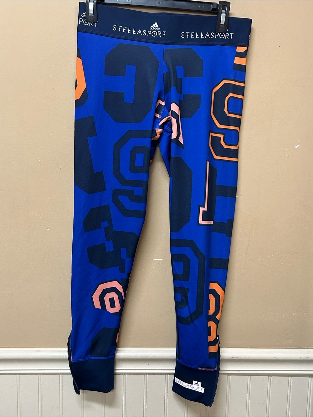 STELLA SPORT x ADIDAS Blue Black Orange Leggings size M